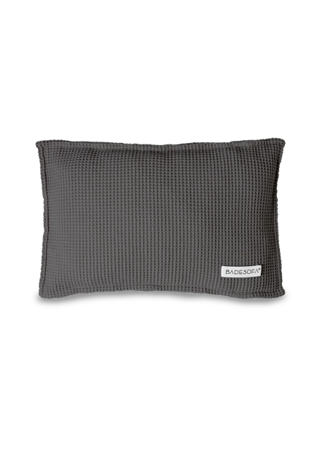 Kopfkissen für die Sauna mit Füllung aus Zirbenspänen in Anthrazit