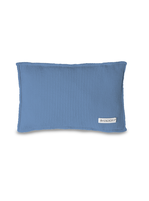 Kopfkissen für die Sauna mit Füllung aus Zirbenspänen in Blau