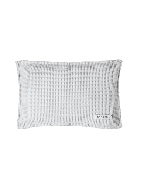 Kopfkissen für die Sauna mit Füllung aus Zirbenspänen in Hellgrau