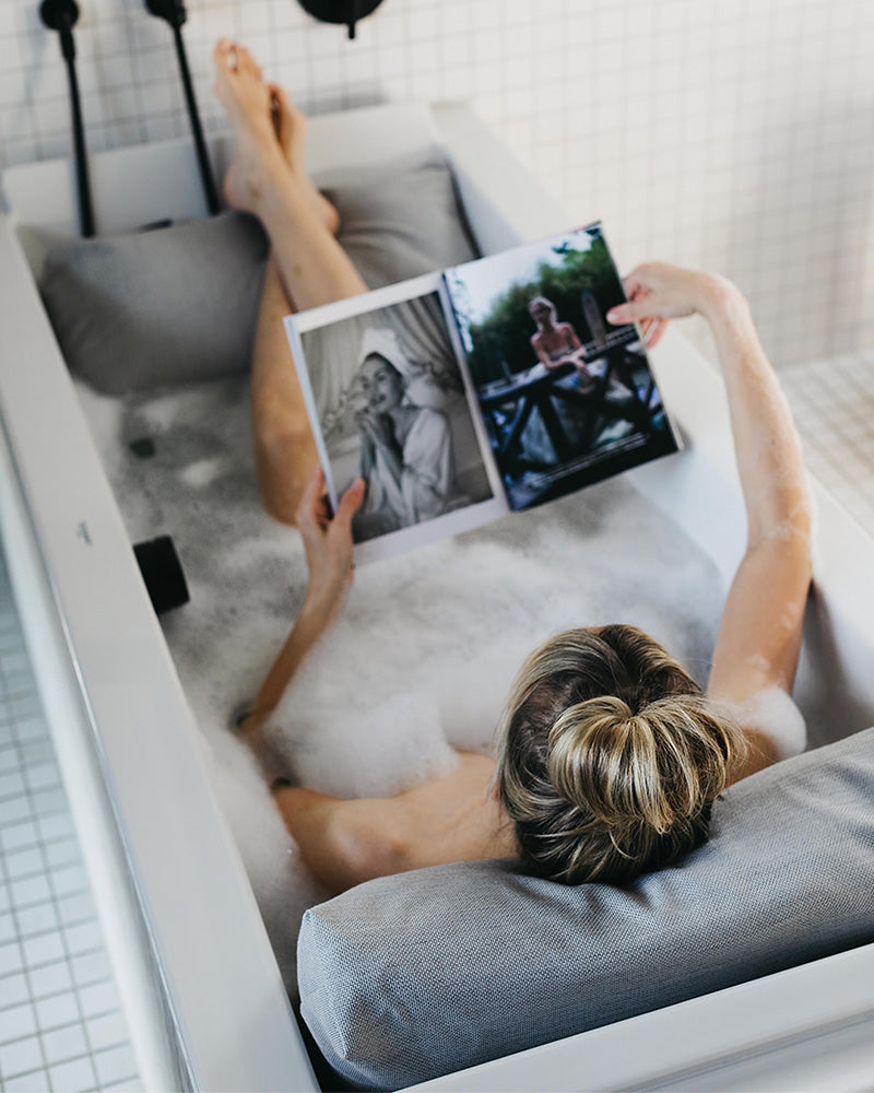 BADESOFA Rückenkissen grau