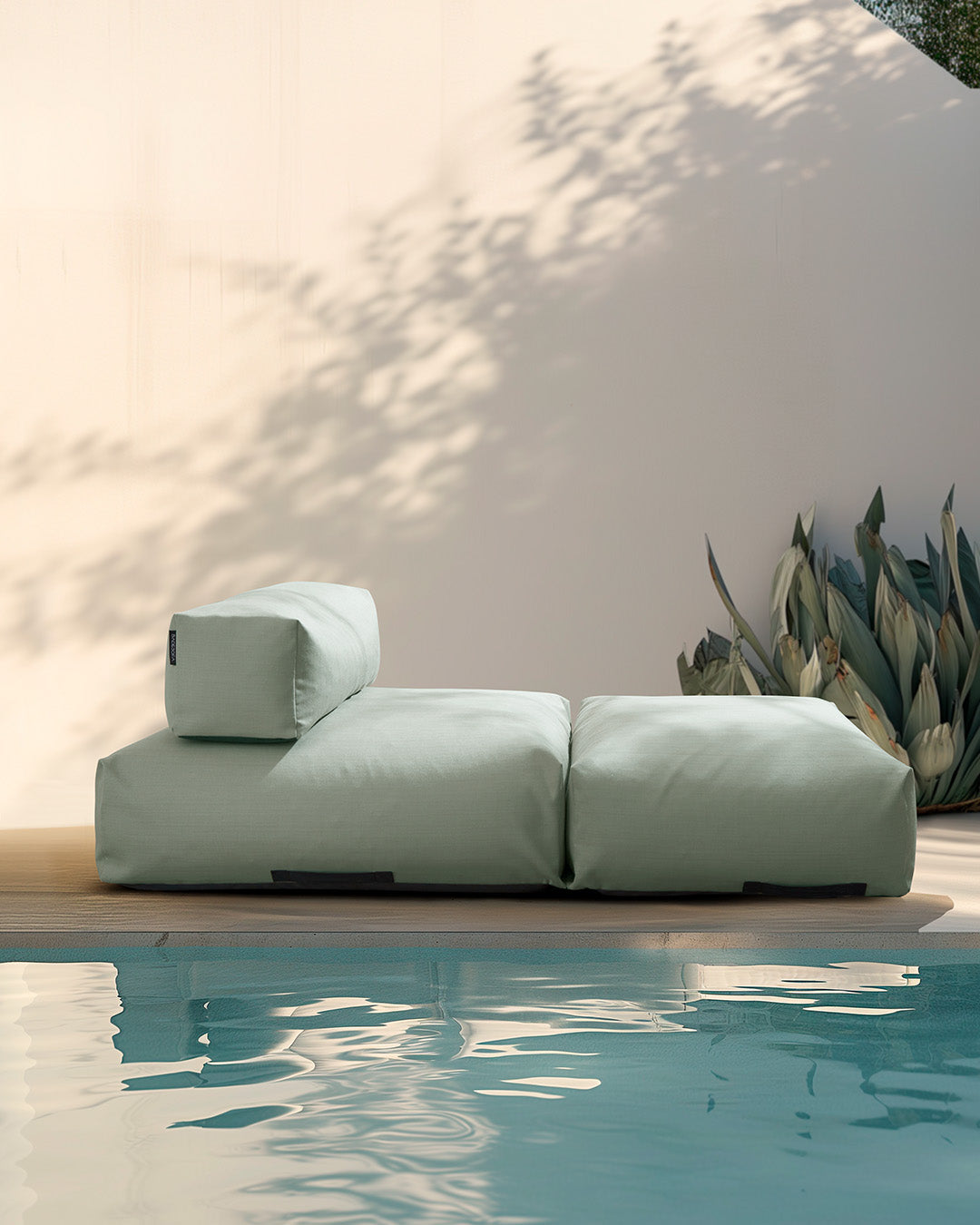 Poolsofa double in Grün 